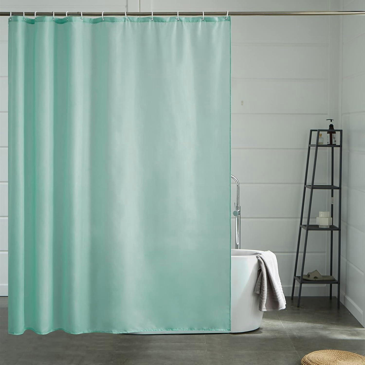 DUSCHVORHANG 180 x 180 cm Minzgrün Polyester wasserabweisend schimmelresistent - Hellgrün, Textil (180/180cm)