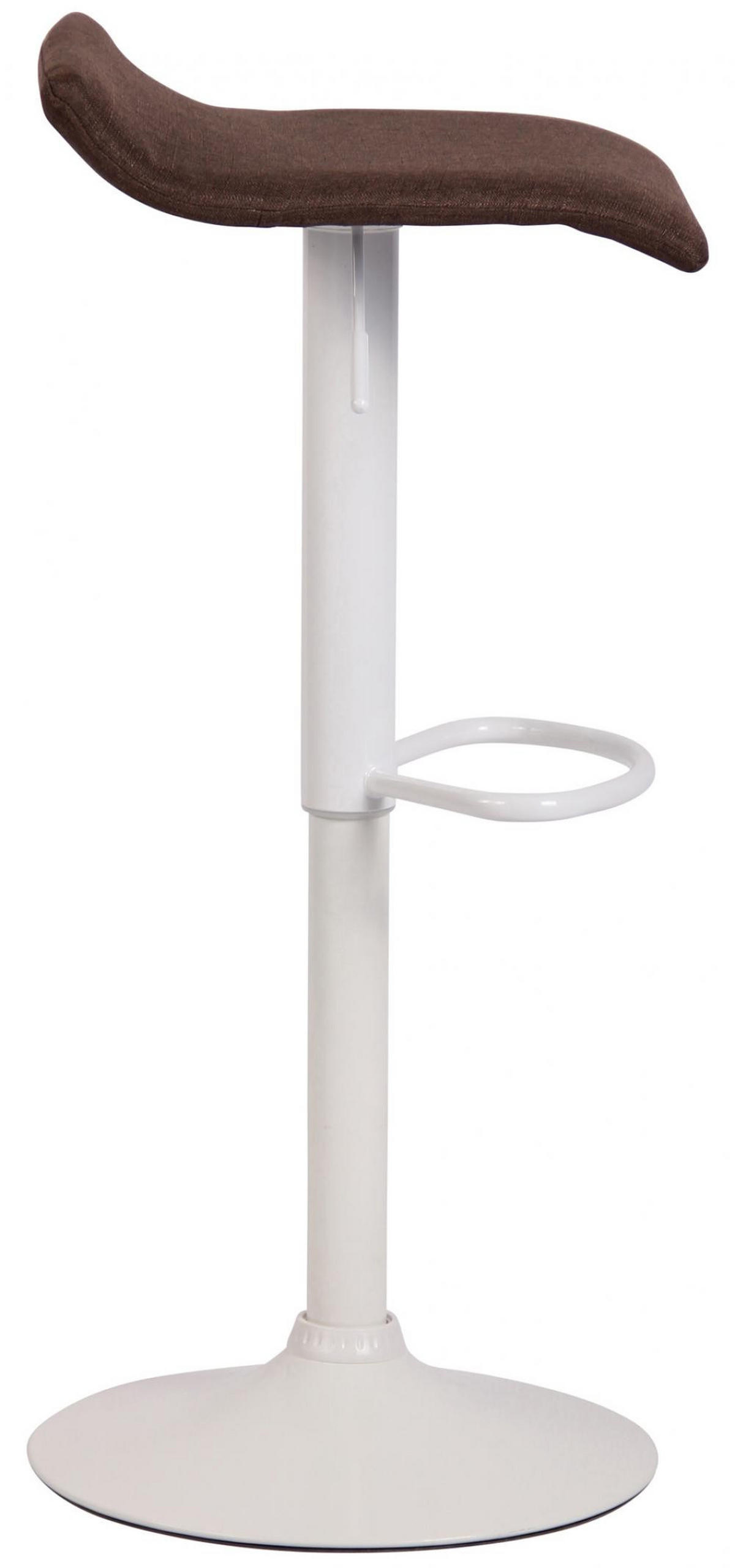 BARHOCKER Stoff braun - Weiß/Braun, Textil/Metall (36/63/39cm) - CLP