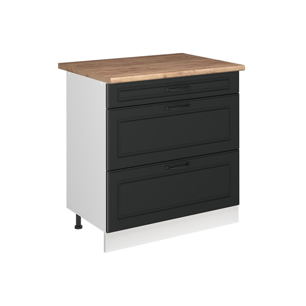 Vicco Küchenunterschrank Anthrazit, Weiß 80x81.6x60 cm