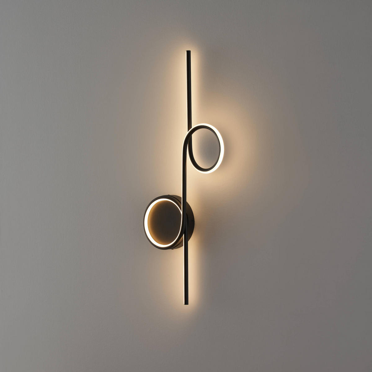 WANDLEUCHTE Celi, Schwarz, 62cm - Schwarz, Metall (34/62/62cm) - KOSILUM