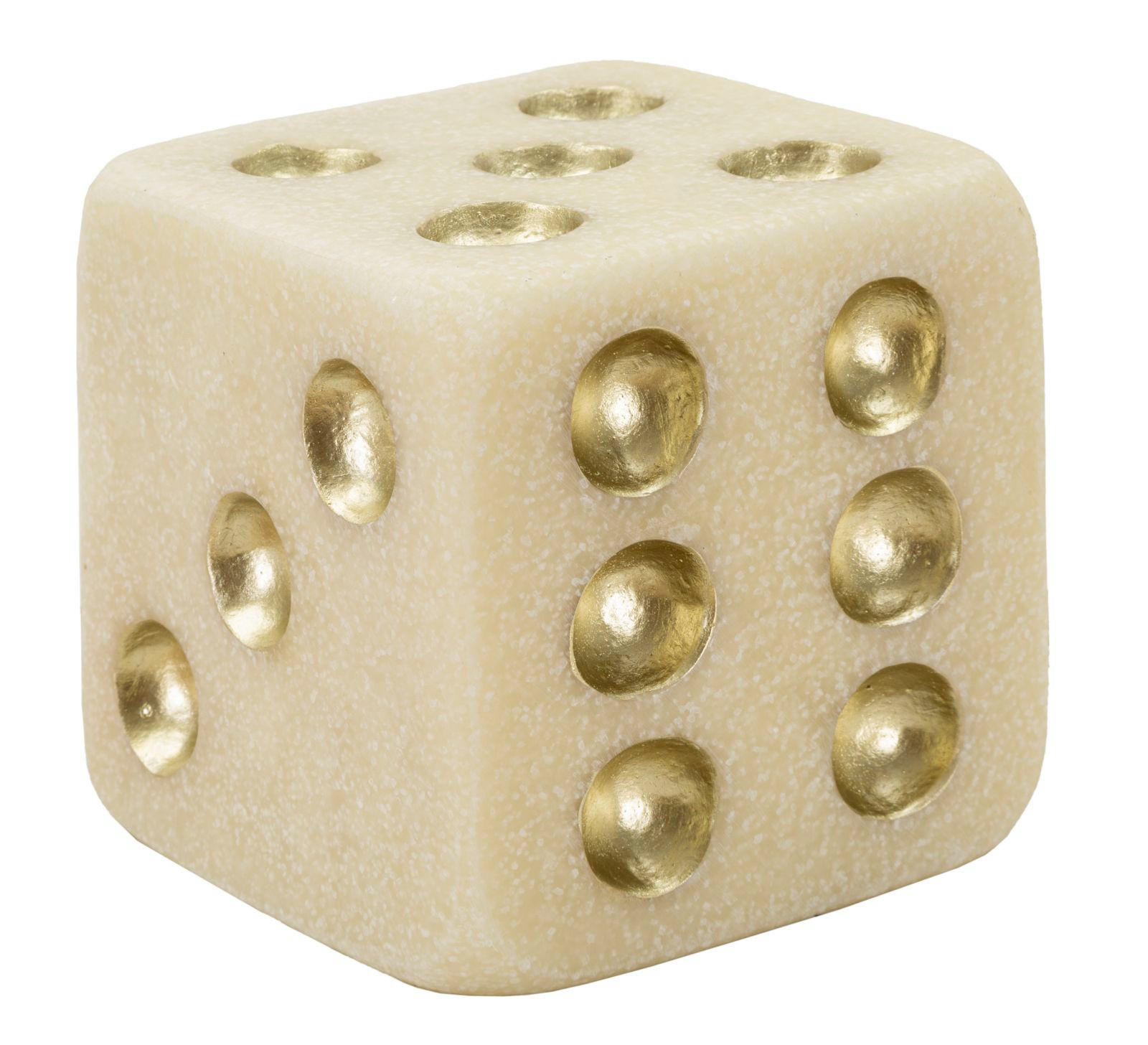 Mauro Ferretti Dekoobjekt Weiß, Gold 12x12x12 cm