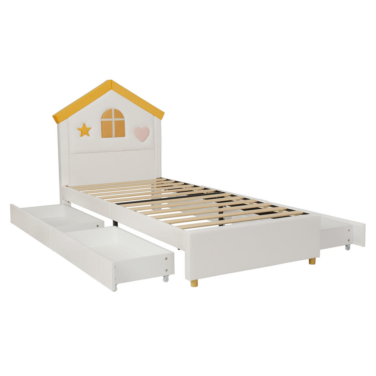 KINDERBETT 90/200 cm Beige - Beige, Textil