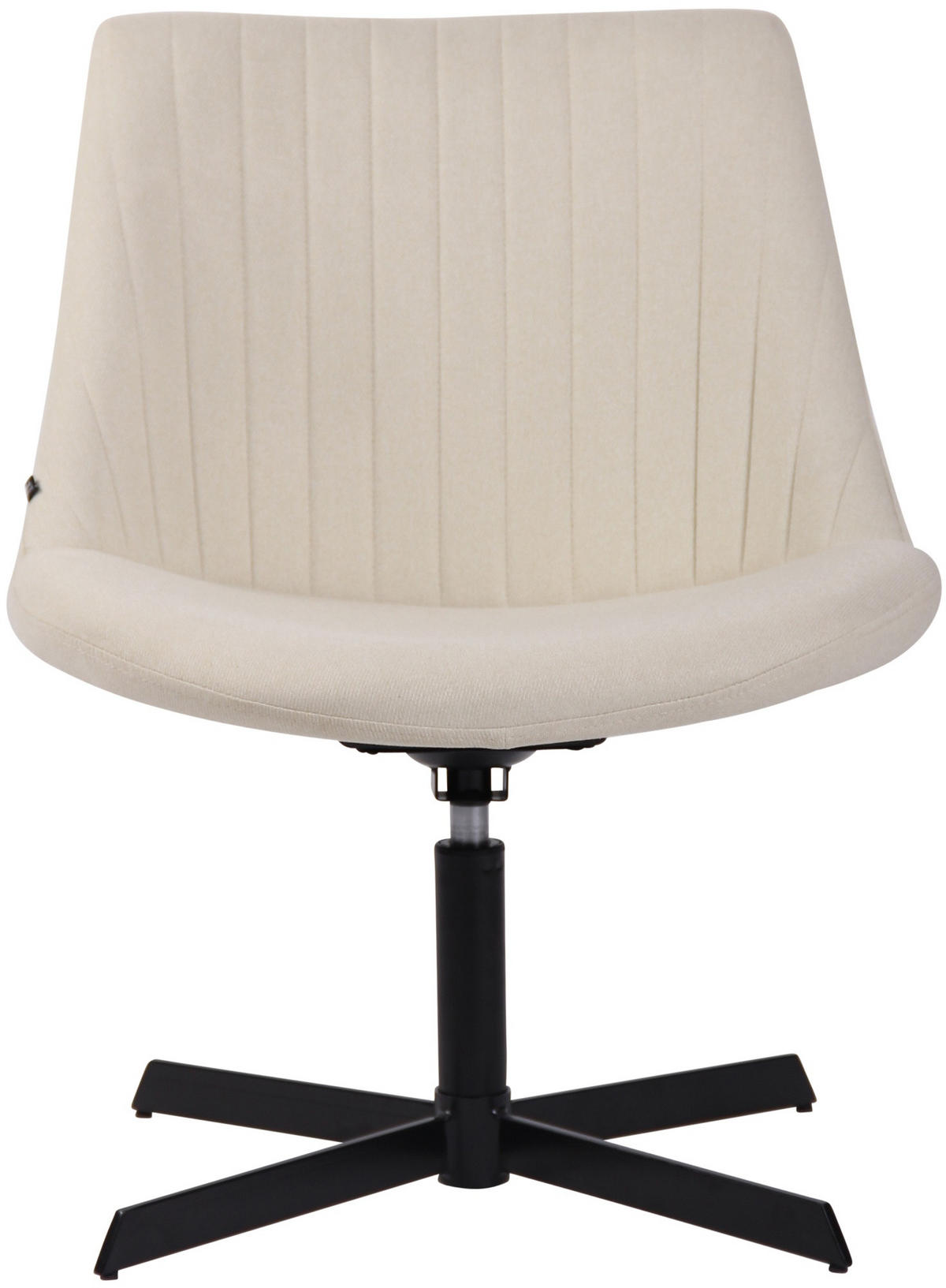 DREHSTUHL Stoff creme - Creme/Schwarz, Textil/Metall (63/79/71cm) - CLP