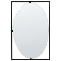 WANDSPIEGEL 40/60 cm Metall Schwarz Nibelle - Schwarz, Metall (40/60/1cm) - Beliani