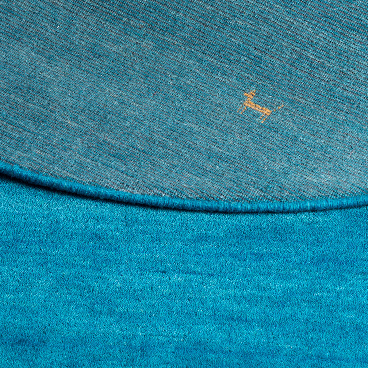 NATUR TEPPICH INDO NEPAL GABBEH SHIVA RUND - Türkis, Textil (200/200cm) - Pergamon