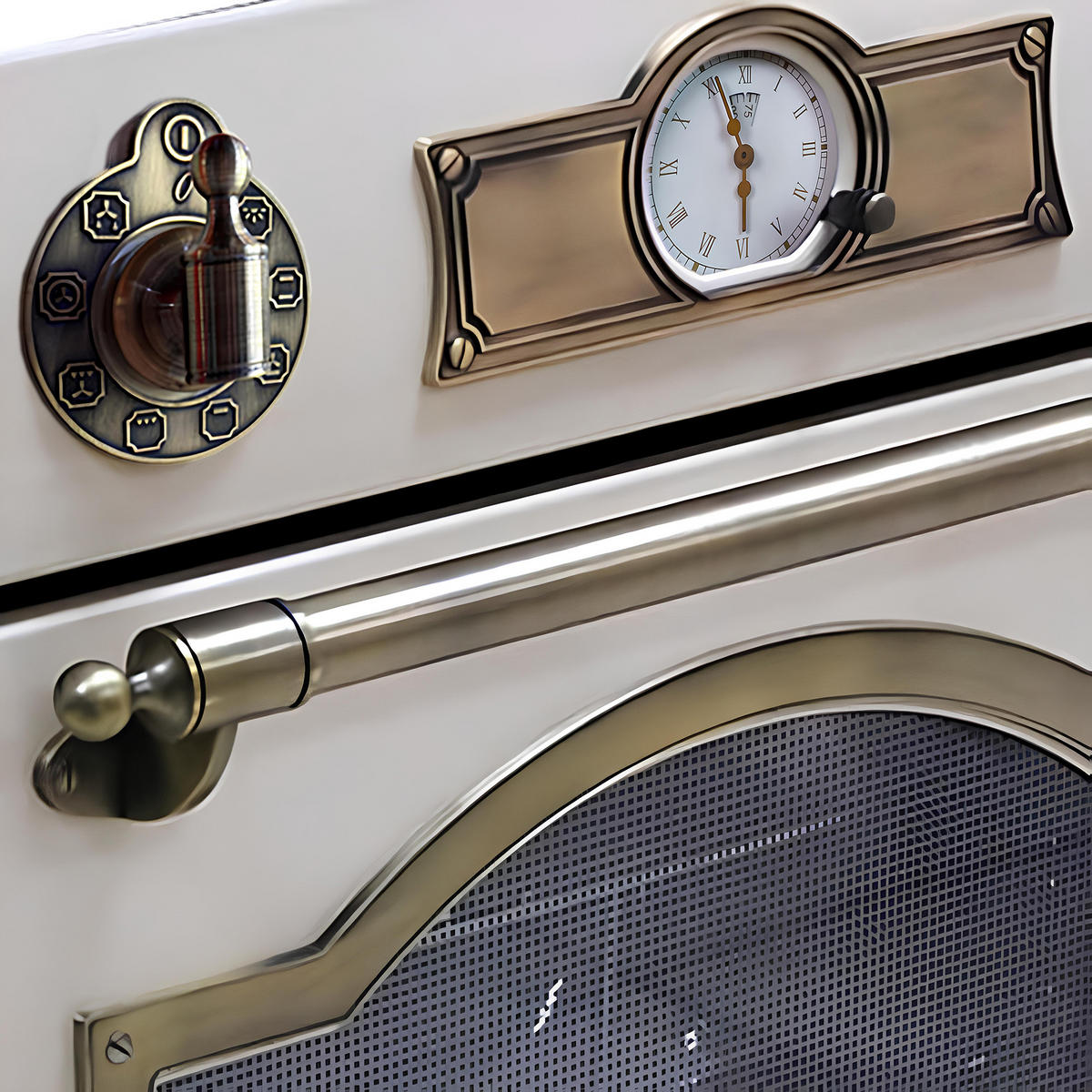 BACKOFEN-SET Elektro Backofen 60 cm EH 6355 ElfEm+KCT 6195 IElfEm Induktionskochfeld Autark 60 cm - Creme, Metall (59.4/59.4/57.5cm) - Kaiser Küchengeräte