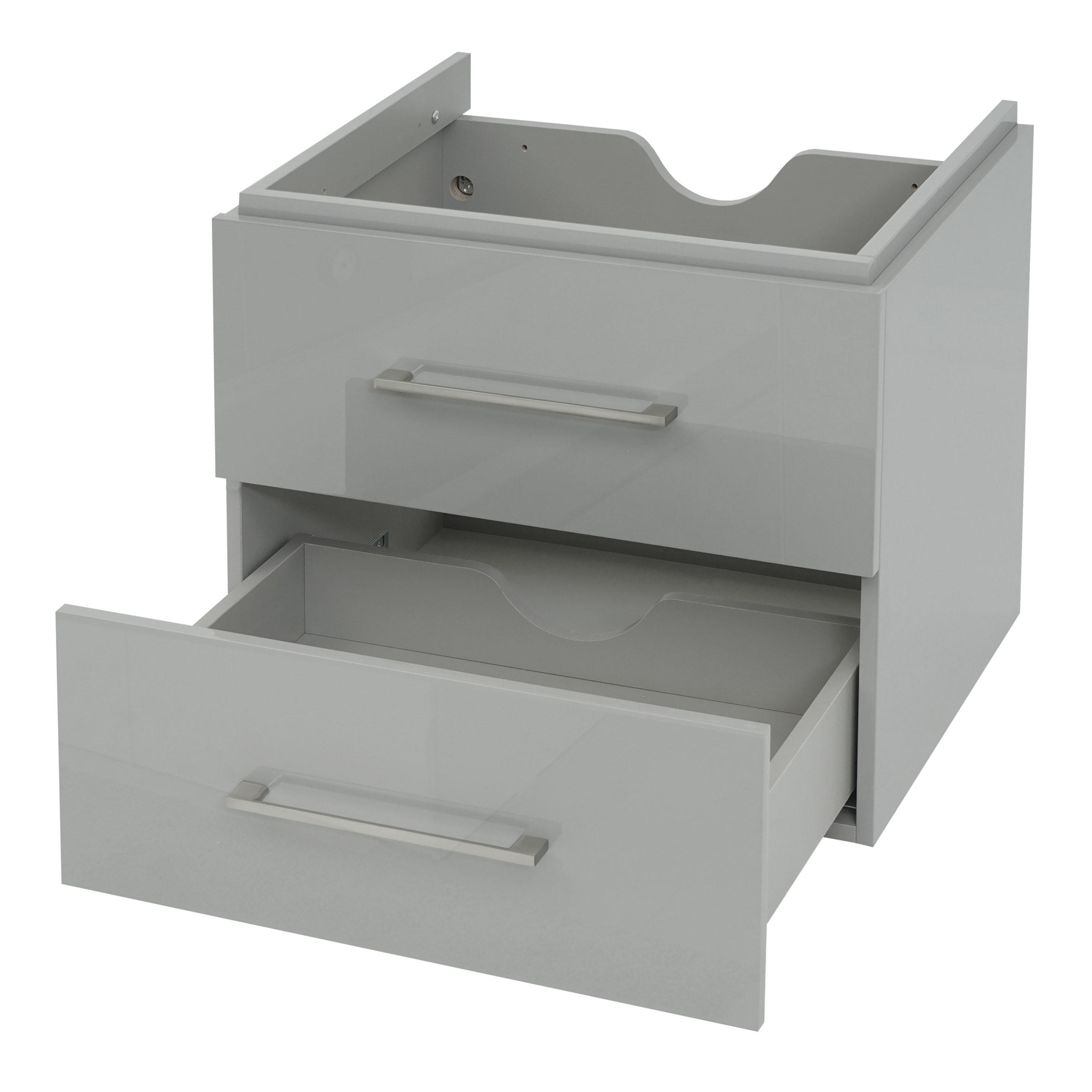 WASCHBECKENUNTERSCHRANK PREMIUM Grau - Grau, Holz (59/50/46cm) - MCW