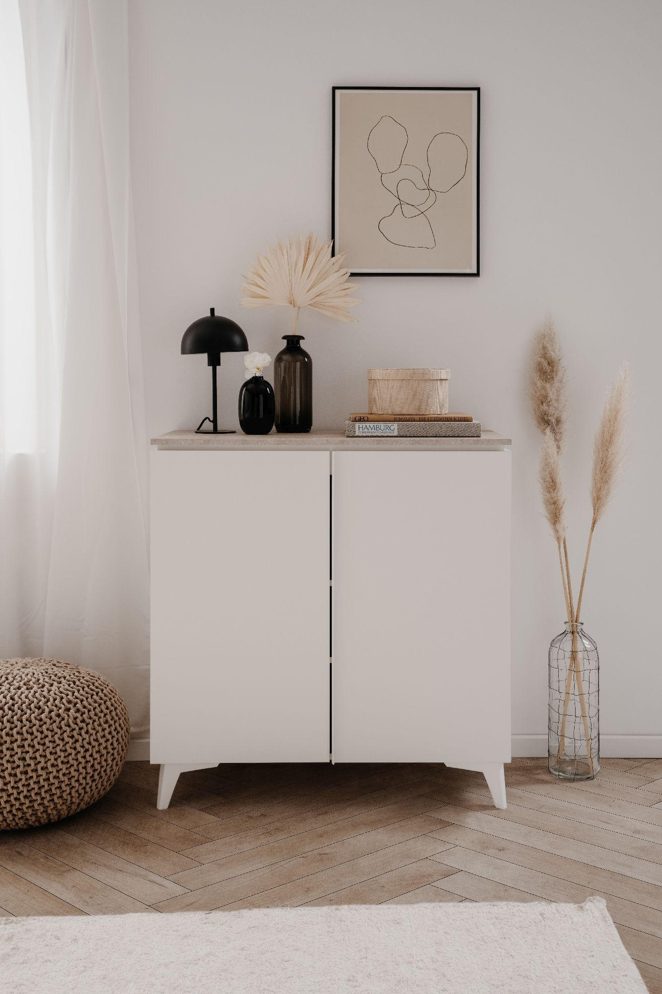 Thumbnail - Finori GmbH Sideboard, Weiß, Holzwerkstoff, Rechteckig, 88x92x40 cm, Wohnzimmer, Kommoden & Sideboards, Sideboards