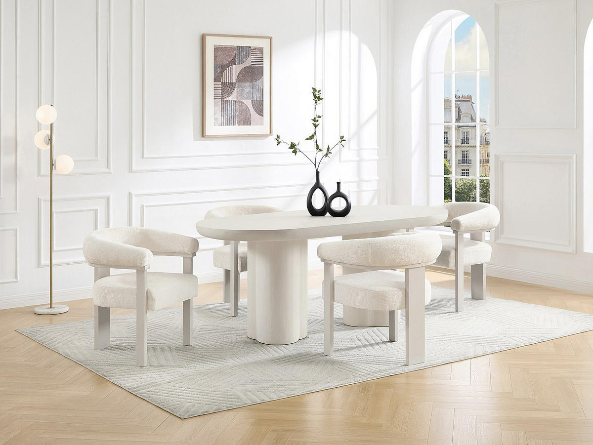 STUHL - 64 cm x 60 cm - holz - cremefarben Livelia - Creme, Holz/Holzwerkstoff (64/78/60cm) - Vente-Unique