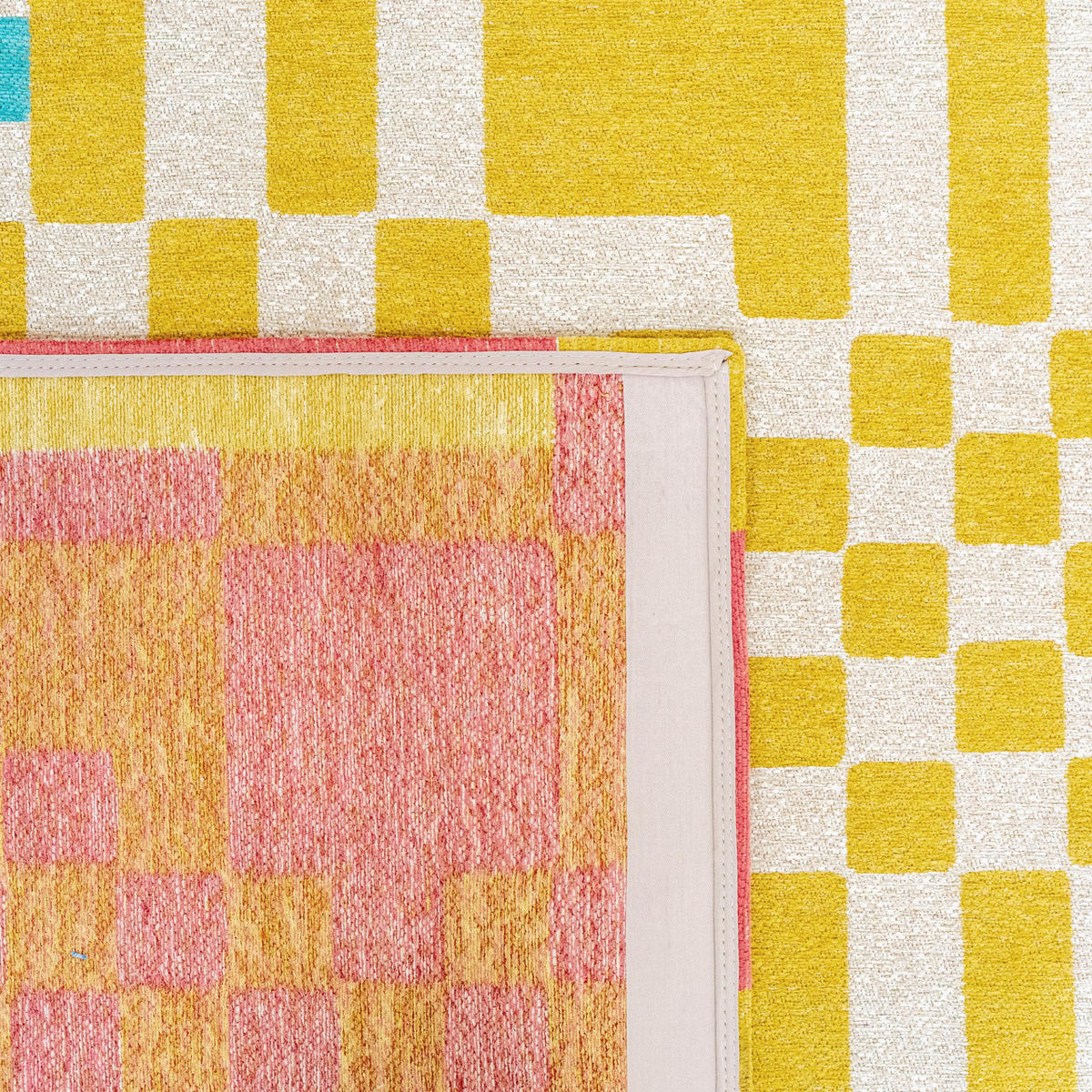 PREPROGA Chess Cupcake 170/240 cm - rumena, tekstil (170/240cm) - Louis De Poortere