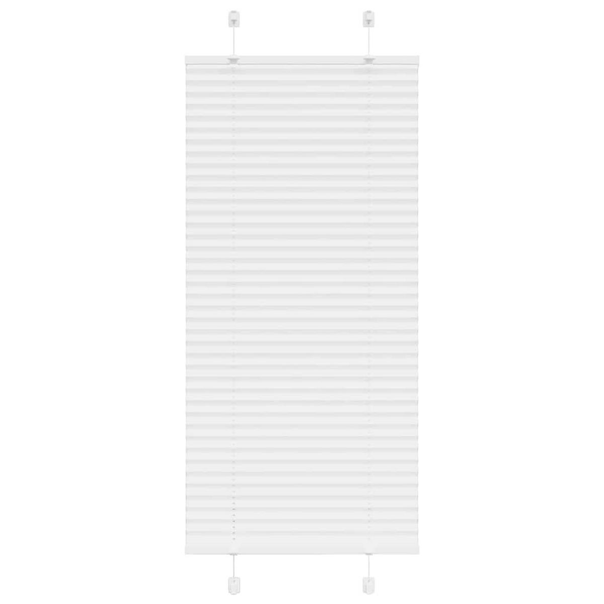 PLISSEE 60/100 cm Stoffbreite 59,4 cm aus Polyester Weiß - Weiß, Textil (60/100cm) - vidaXL