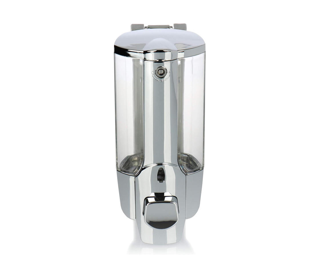 SEIFENSPENDER , wandmontierter Seifenspender85/85/190 mm | 500 ml - Silberfarben, Kunststoff (8.5/7.5/19cm) - BELZ