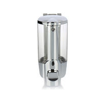 SEIFENSPENDER , wandmontierter Seifenspender85/85/190 mm | 500 ml - Silberfarben, Kunststoff (8.5/7.5/19cm) - BELZ