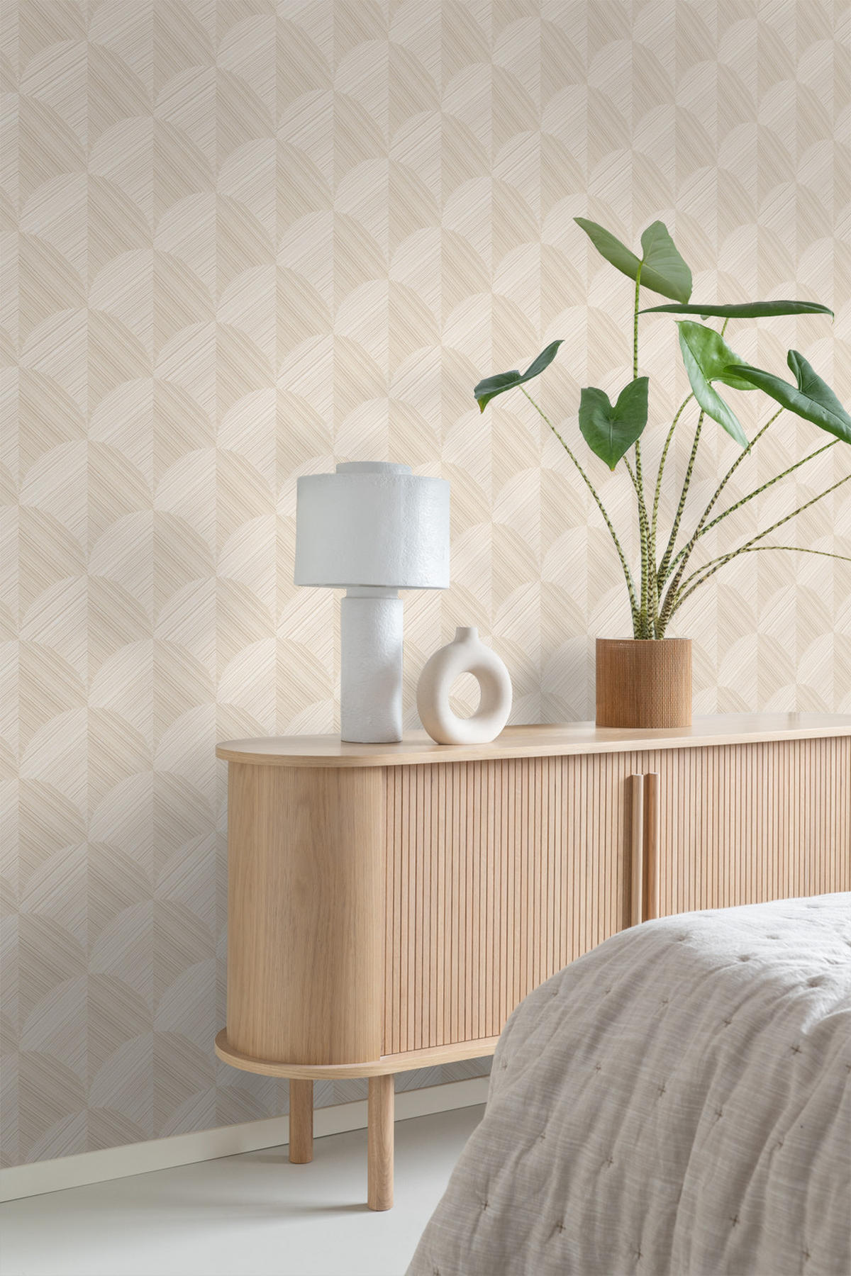TAPETE 3D Muster 53 cm x 10.05 m - Beige, Papier (53/1000cm) - Origin Wallcoverings