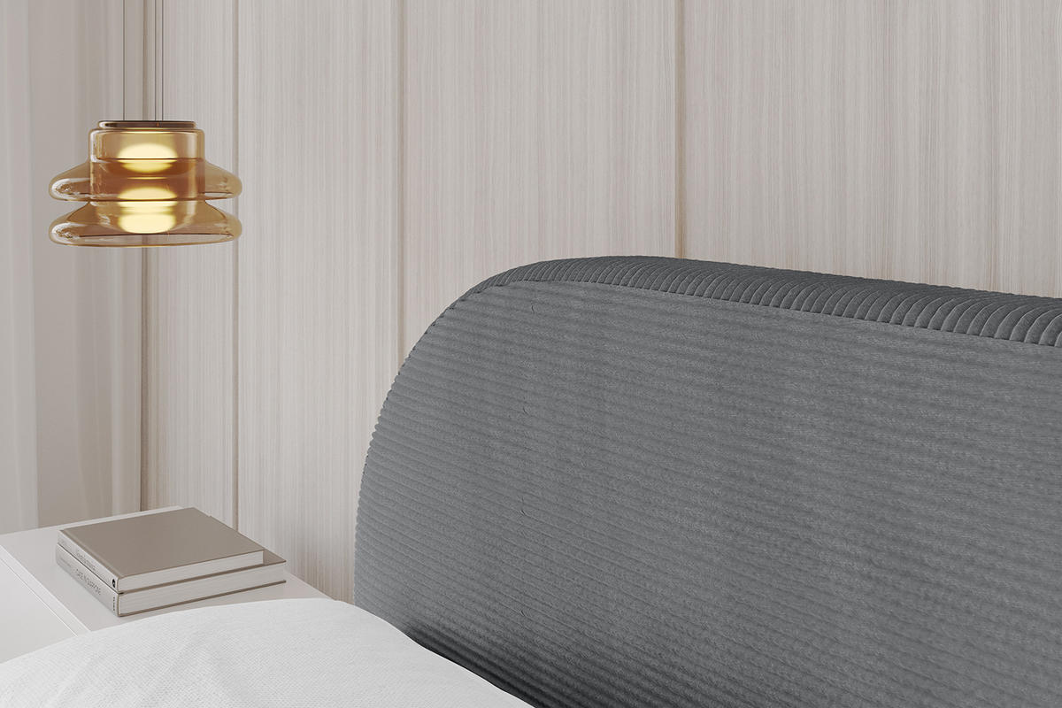 POLSTERBETT mit Bettkasten und Lattenrost, Bett mit Matratze H3/H4 - TIVON-V1 180x200 Dunkelgrau - Anthrazit, Holzwerkstoff/Textil (180/200cm) - ALTDECOR