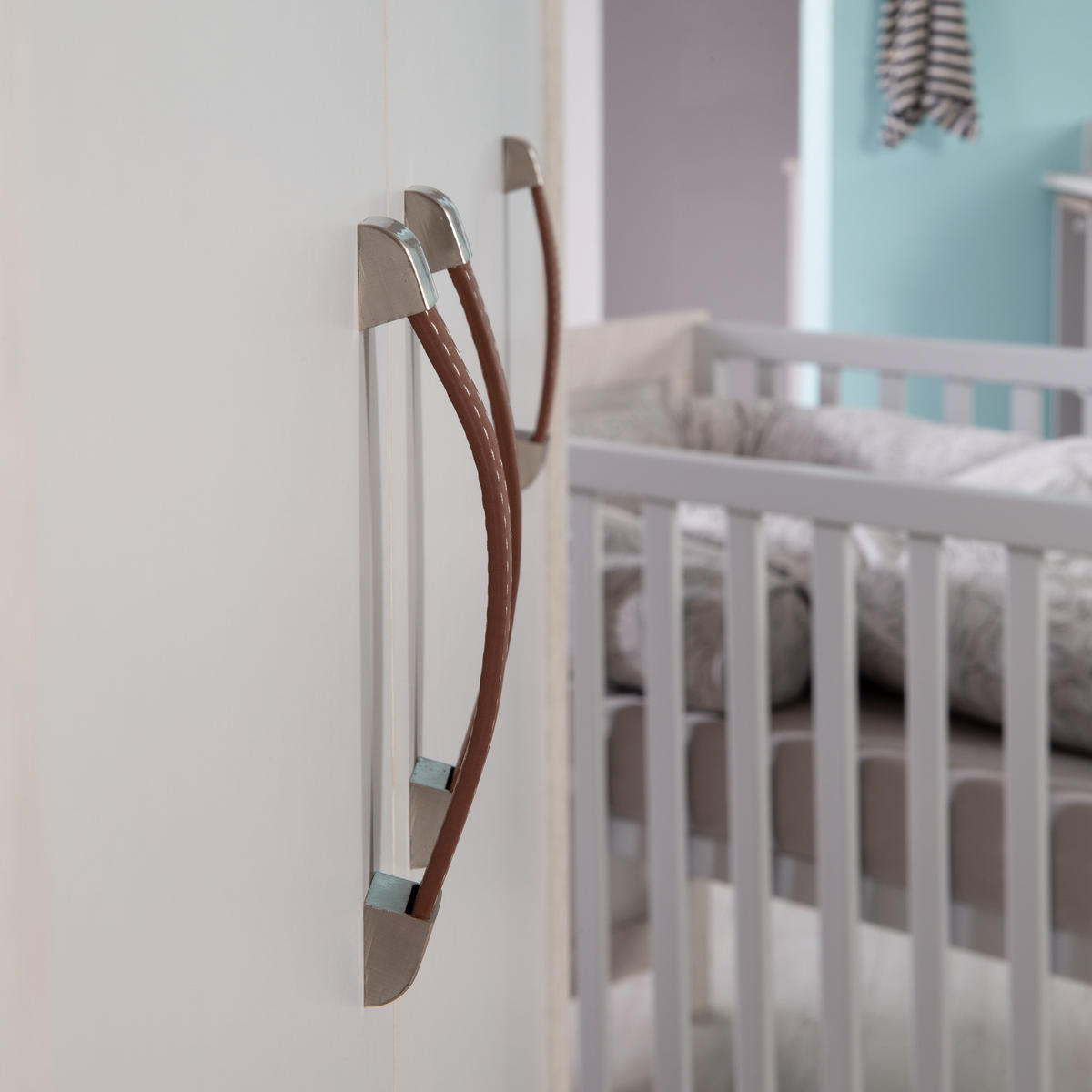 BABYZIMMER-SET Mila 3-teilig - Grau, Holzwerkstoff (135/190/142cm) - Roba