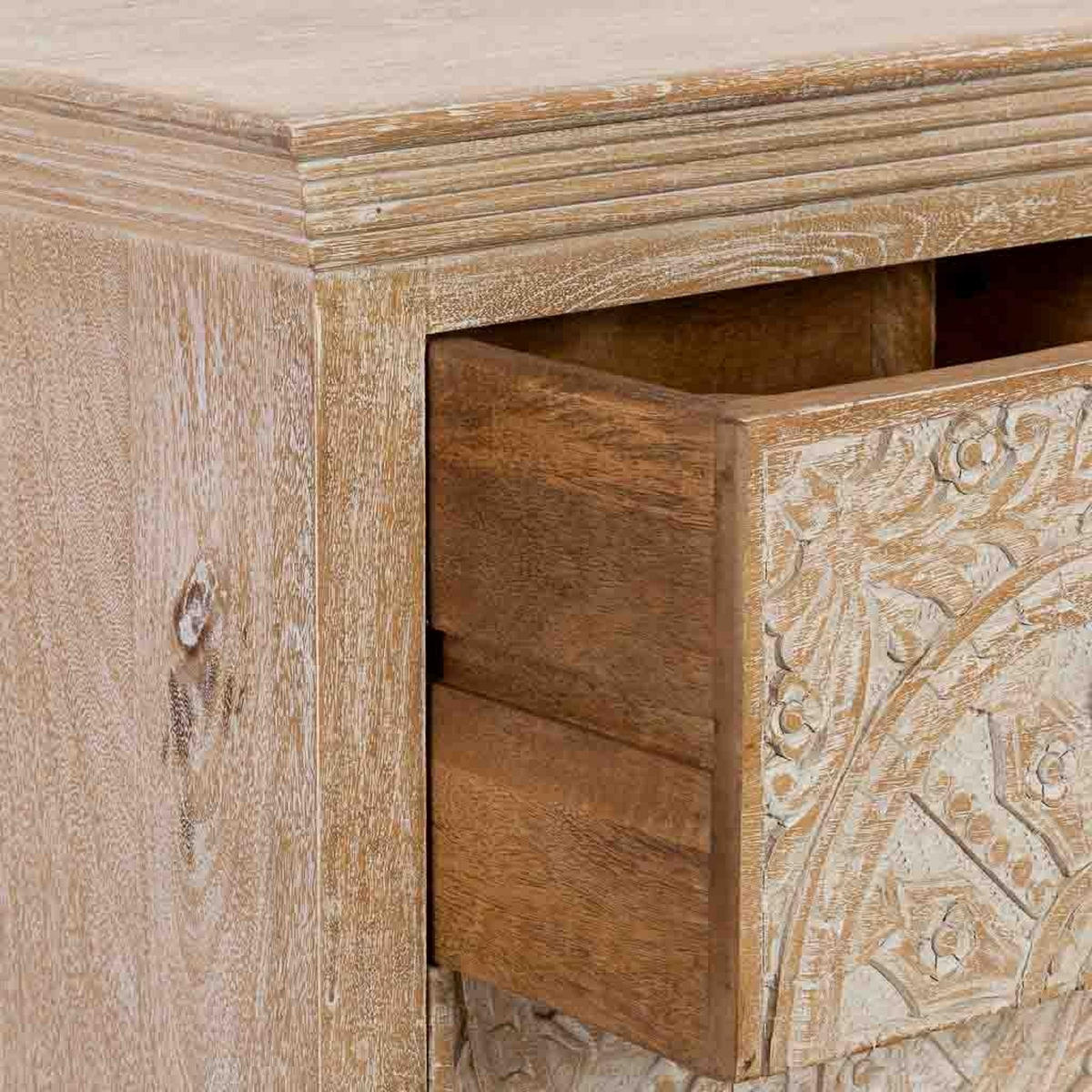 NACHTTISCH aus Holz, 56x40x70cm - Beige, Holz (56/70/40cm) - Wanderlust