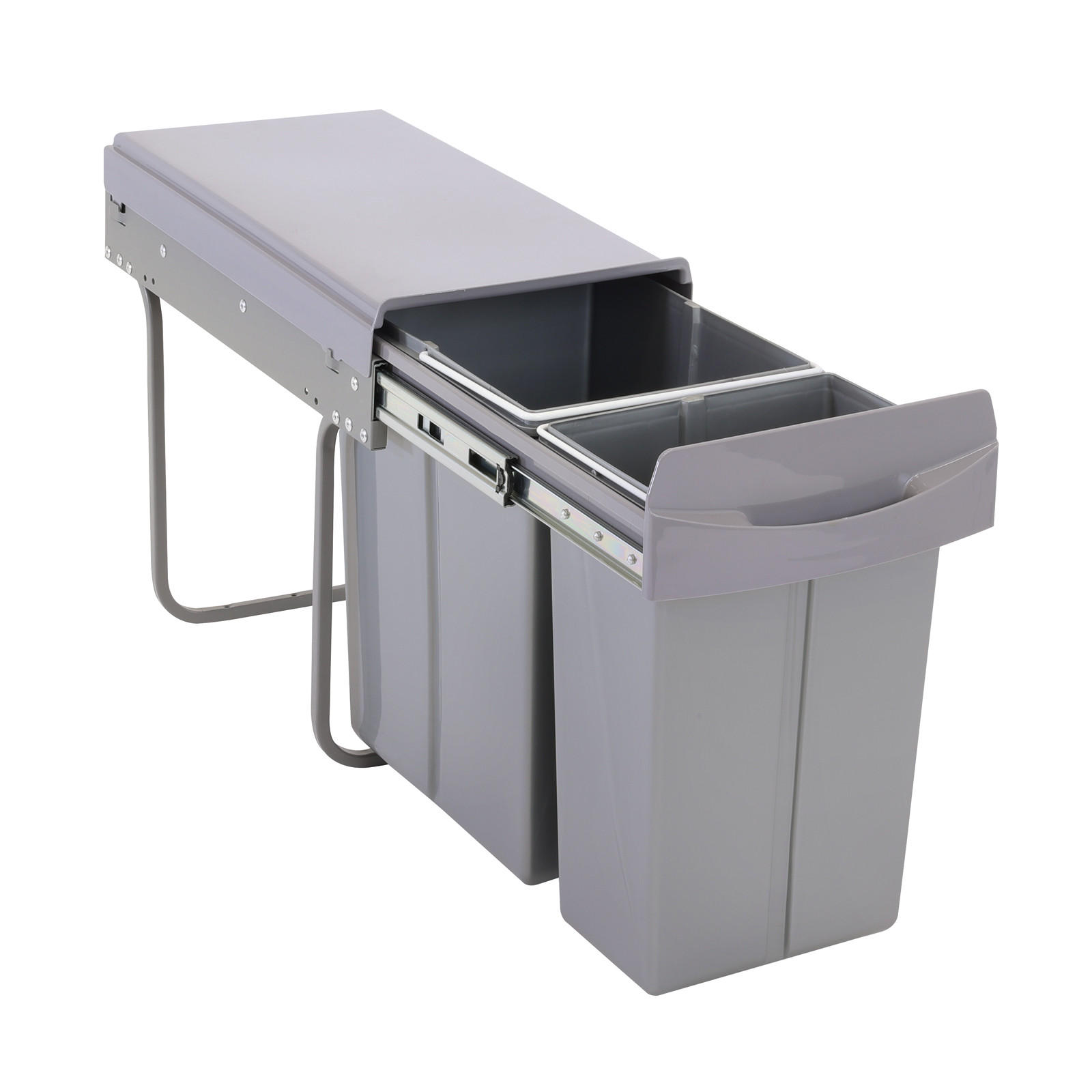 EINBAUMÜLLEIMER EMCombo30 30L - Grau, Kunststoff (26/42/51cm) - SVITA