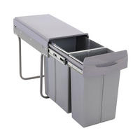 EINBAUMÜLLEIMER EMCombo30 30L - Grau, Kunststoff (26/42/51cm) - SVITA