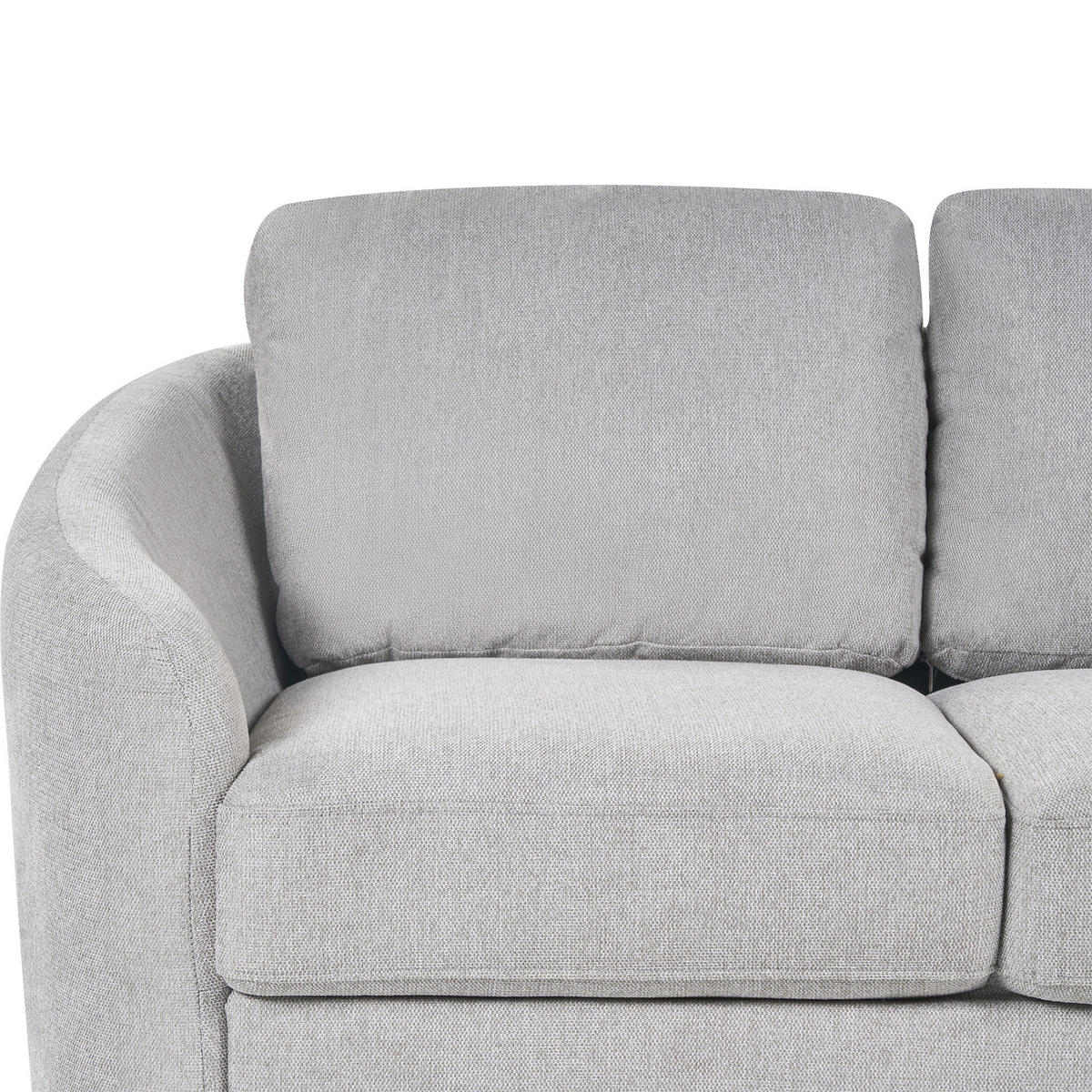 2-SITZER-SOFA Polsterbezug Hellgrau Trosa - Hellgrau, Textil (153/88/86cm) - Beliani