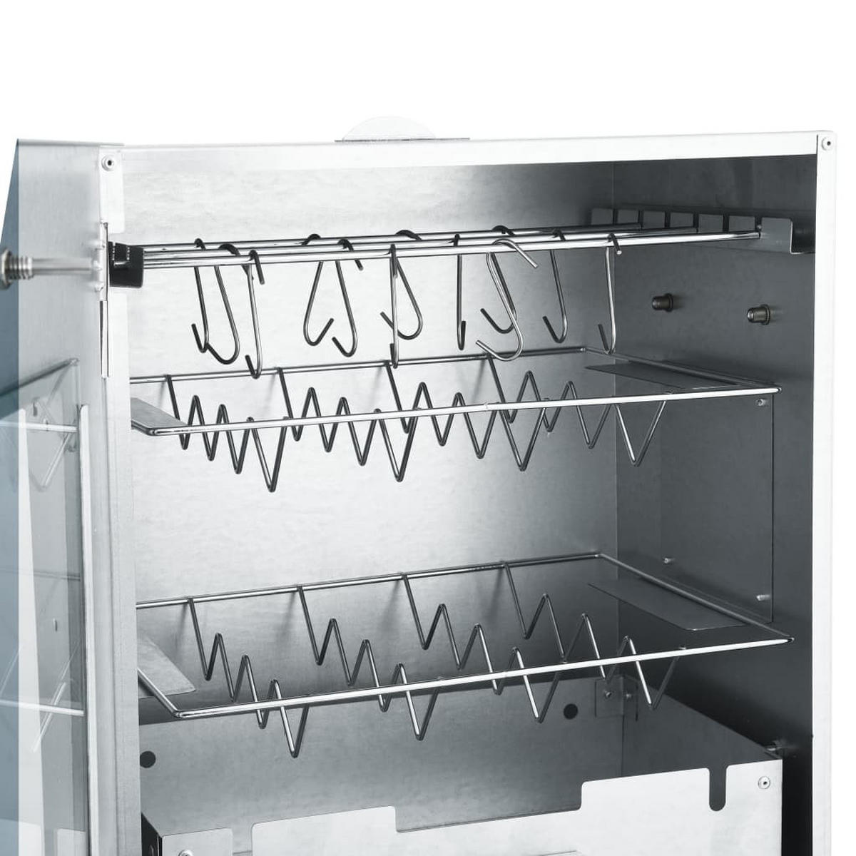 RÄUCHEROFEN Mit Kaltrauchgenerator Verzinkter Stahl - Silberfarben, Metall (44.5/83/29cm) - vidaXL