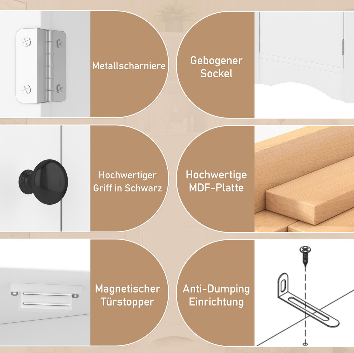 HOCHSCHRANK 51,7/32/155,4 cm aus MDF mit dreieckiger Eckform Weiß - Weiß, Holzwerkstoff (32/155.4/51.7cm) - Modenvie
