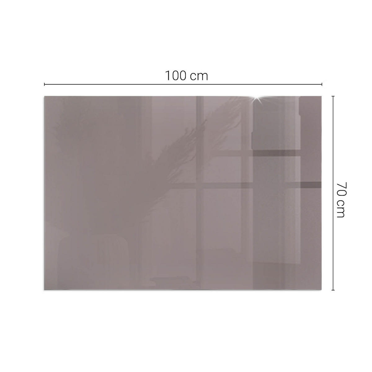 GLASPLATTE für Kamin 100x70 cm Rosa - Pink, Glas (100/70/0.4cm) - ArtPrintCave