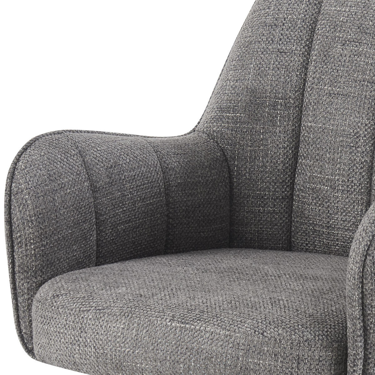 ESSZIMMERSTUHL THOMAS-MAJA 2er-Set 4-Fuss-Gestell - Weiß/Grau, Textil (58/87/62cm) - DUBI Möbel