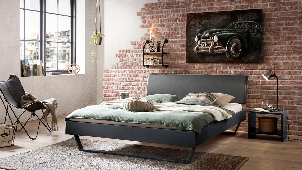Industrial Style Bett Schlafzimmer