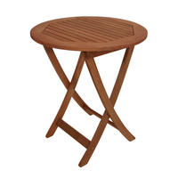 KLAPPTISCH Sidney 65cm rund aus Eukalyptusholz - Braun, Holz (65/65/72cm) - TPFGarden