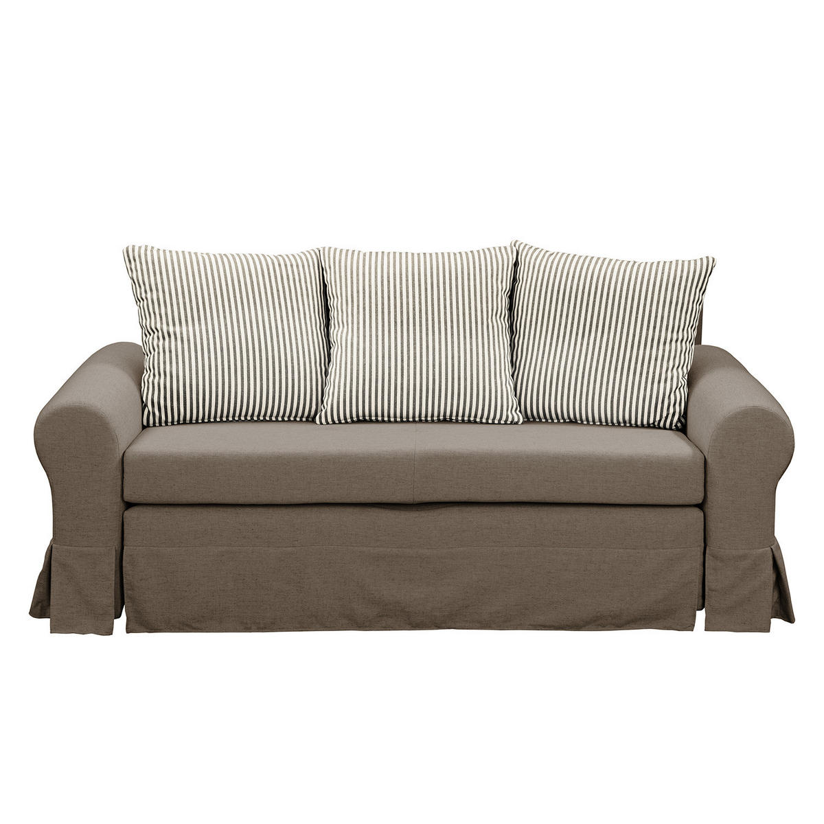 SCHLAFSOFA - Taupe, Textil (205/90/90cm) - home24