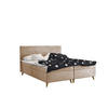 BOXBETT Mit Bettkasten Matratze + Topper BELLA Stoff Riviera Biscut 200x200 cm H2-Pocket - Champagner, Holz (200/200cm) - Kaiser Möbel