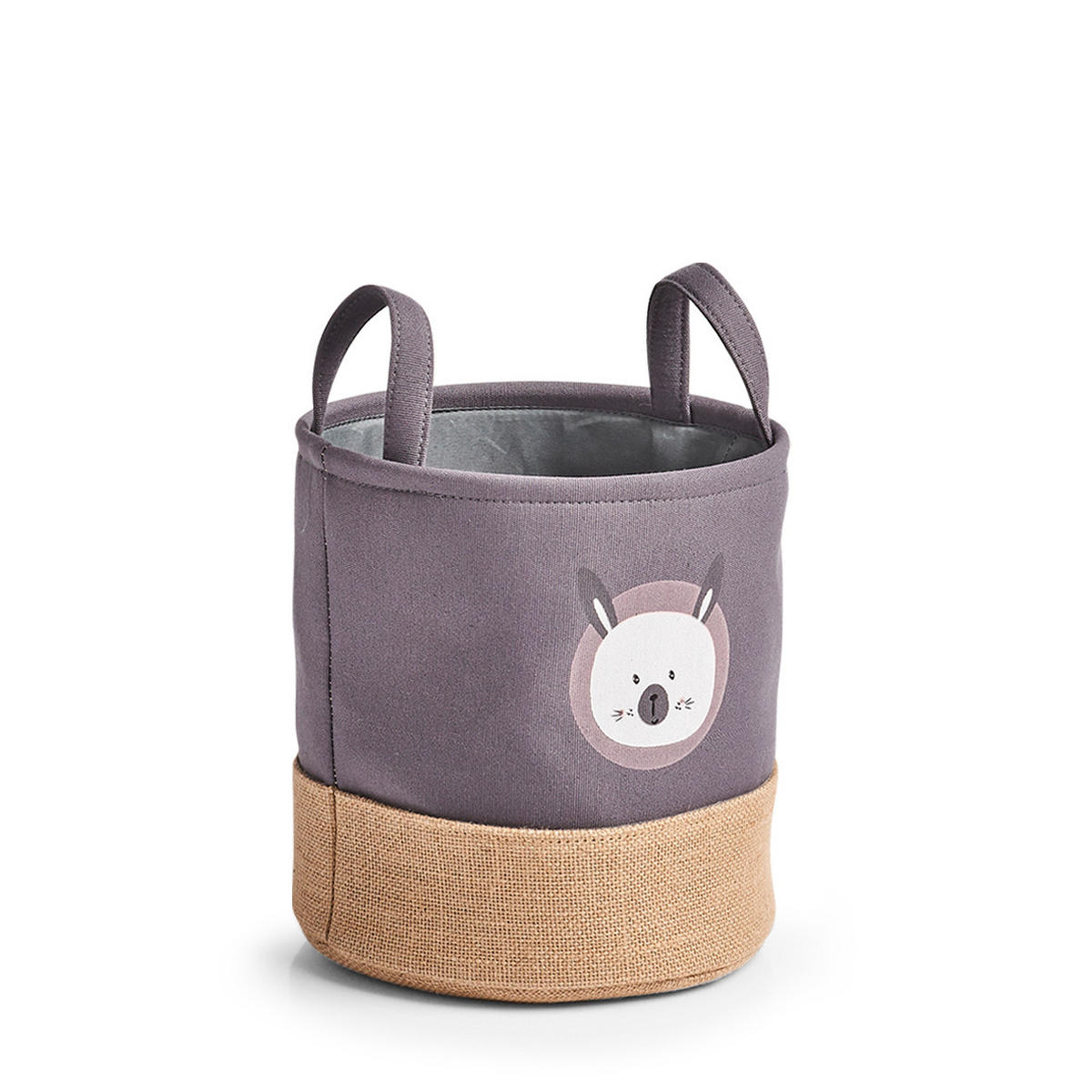 AUFBEWAHRUNGSKORB Hase - Grau, Jute - Ø 25cm - Dunkelgrau, Textil (25/25cm) - Zeller Present