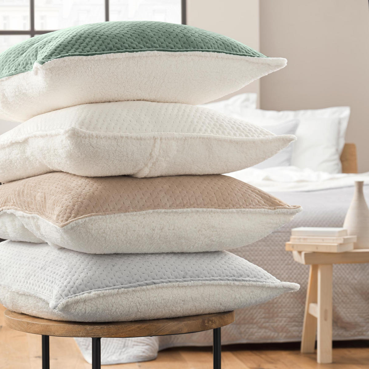 BETTWÄSCHE-SET aus Samt Mylene 240/220/0,5 cm - Grün, Textil (220/240cm) - Douceur d´intérieur