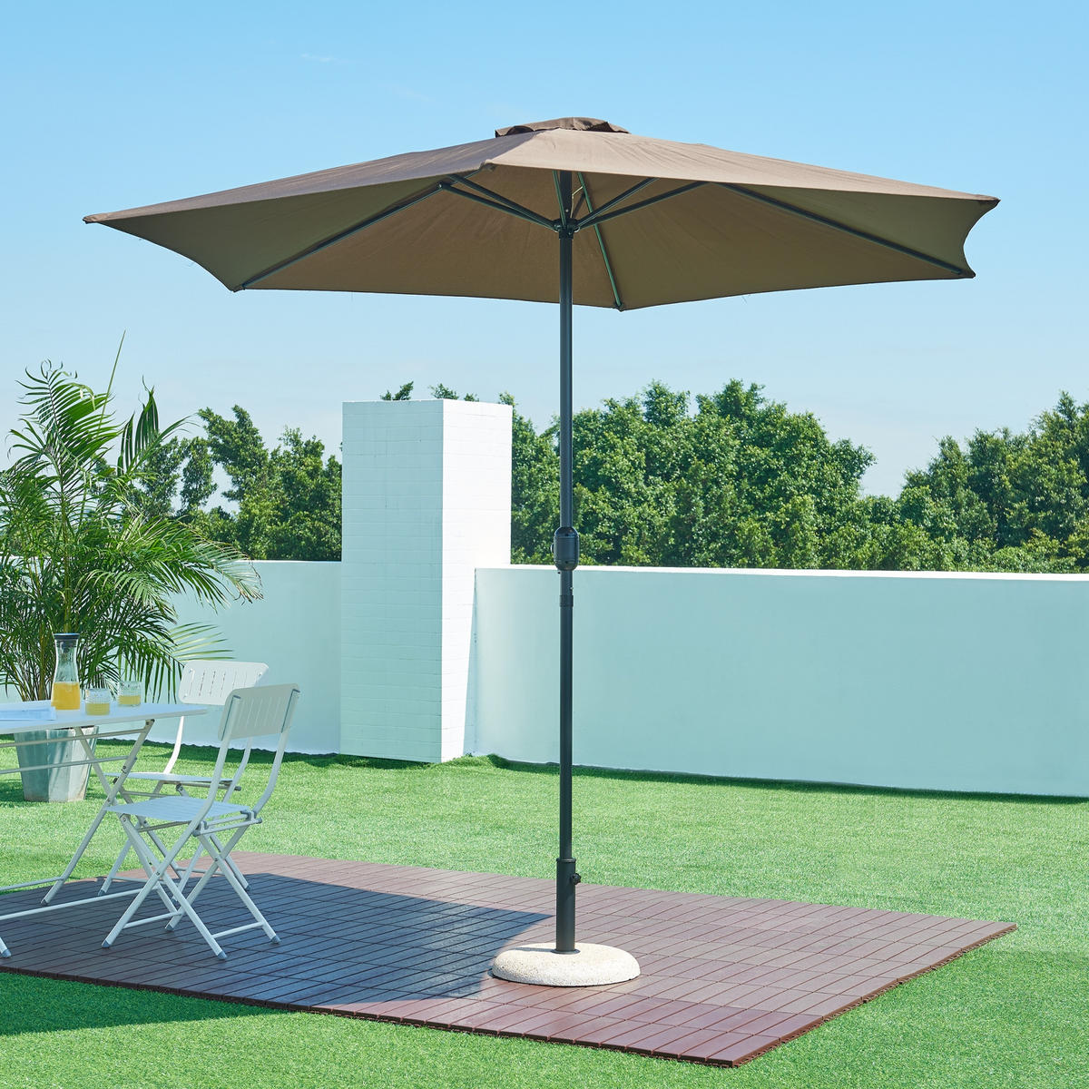 SONNENSCHIRMSTÄNDER Bitritto - Beige, Stein (45/45cm) - casa.pro