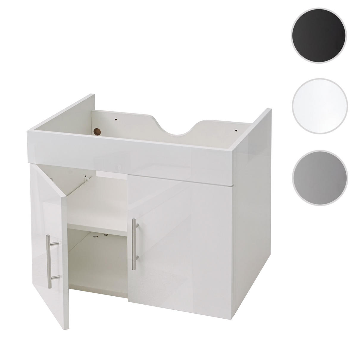 WASCHBECKENUNTERSCHRANK Weiß - Weiß, Holzwerkstoff (59/48/46cm) - MCW