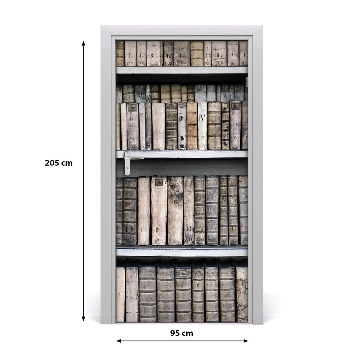 TÜRAUFKLEBER 95x205 cm Dekorativ für Türen - Greige, Kunststoff (95/205/0.01cm) - TULUP