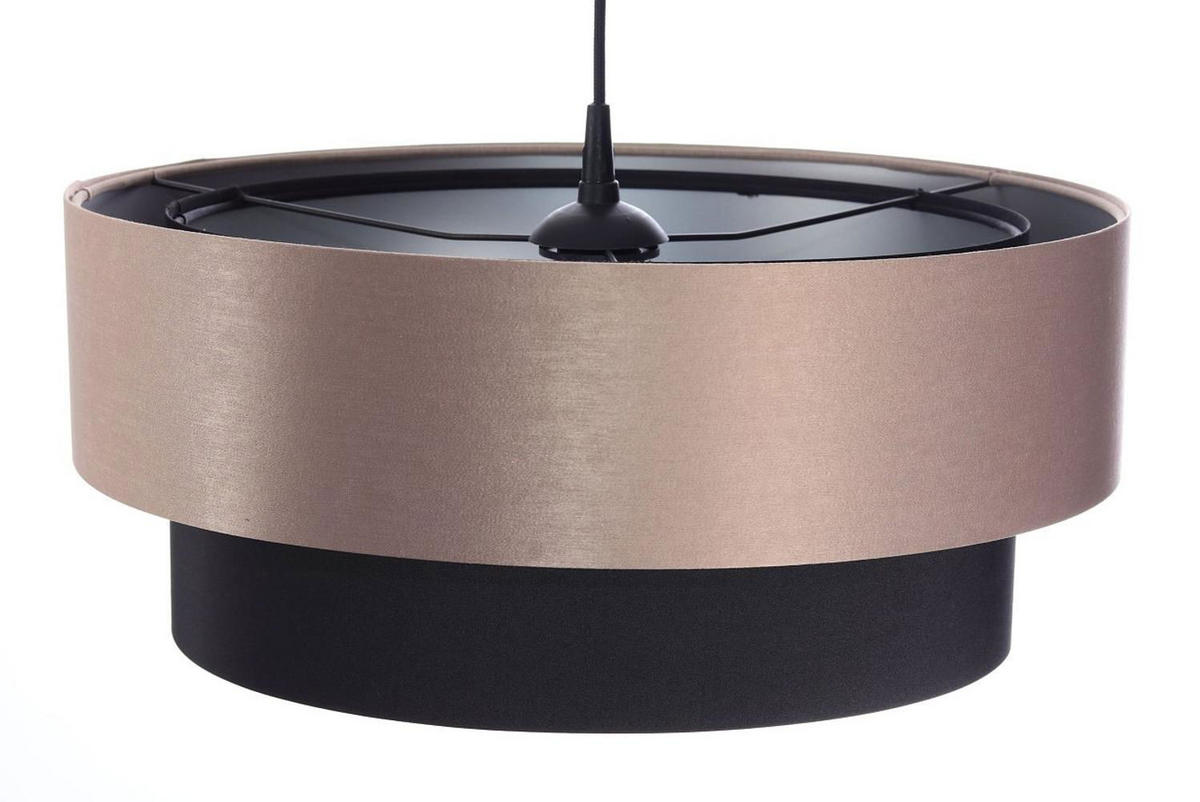 HÄNGELEUCHTE Schwarz 60/20 cm - Beige/Schwarz, Kunststoff (60/1/20cm) - ONZENO