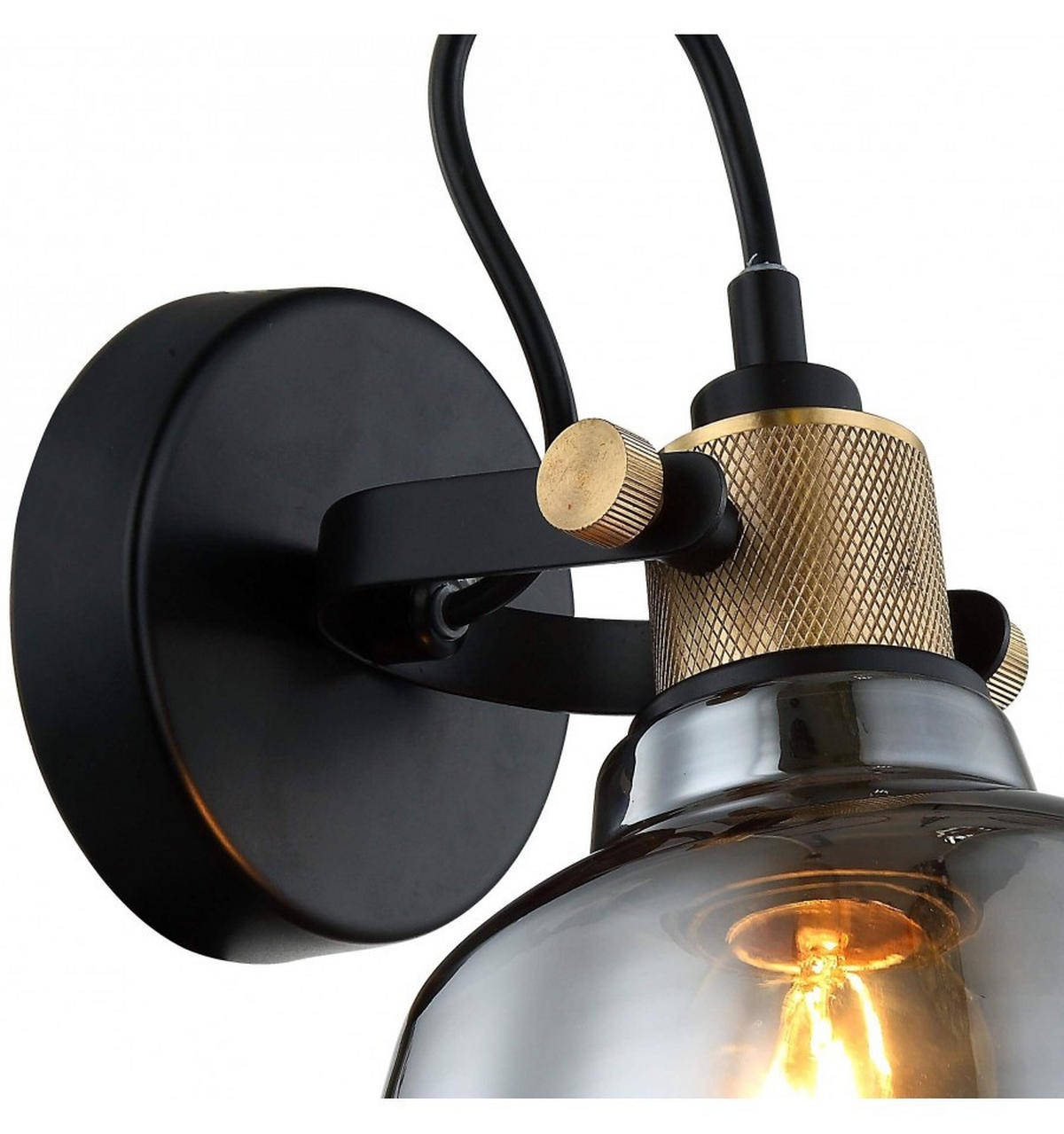 WANDLEUCHTE Linz, Rauchgrau, 25cm - Grau, Glas (16/25/21cm) - KOSILUM