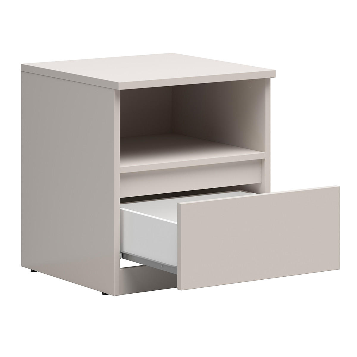 NACHTTISCH Edwin Kaschmir - Beige, Holzwerkstoff (45/50.5/45cm) - Petits-meubles