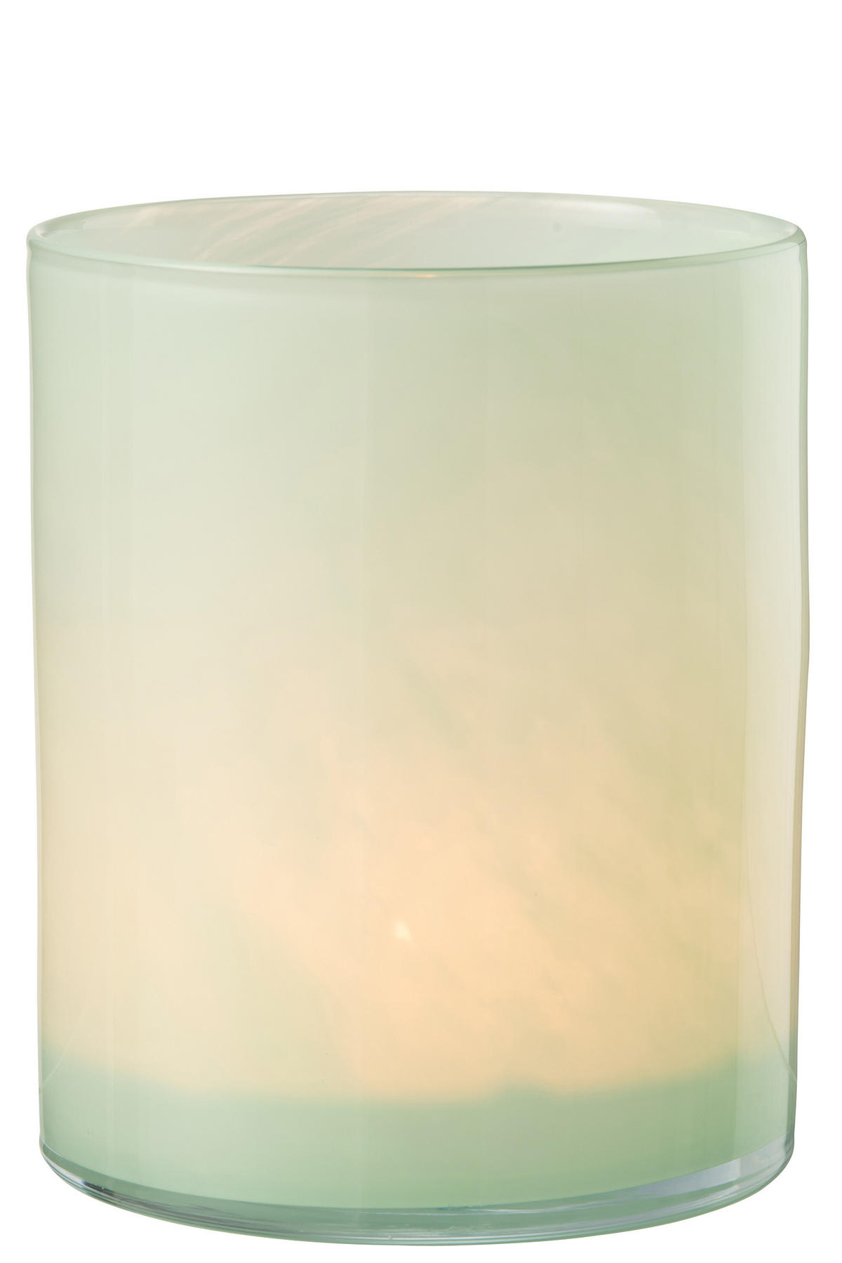 KERZENHALTER JADE - Glas - Grün - L - Mintgrün, Glas (15/18cm) - J-Line
