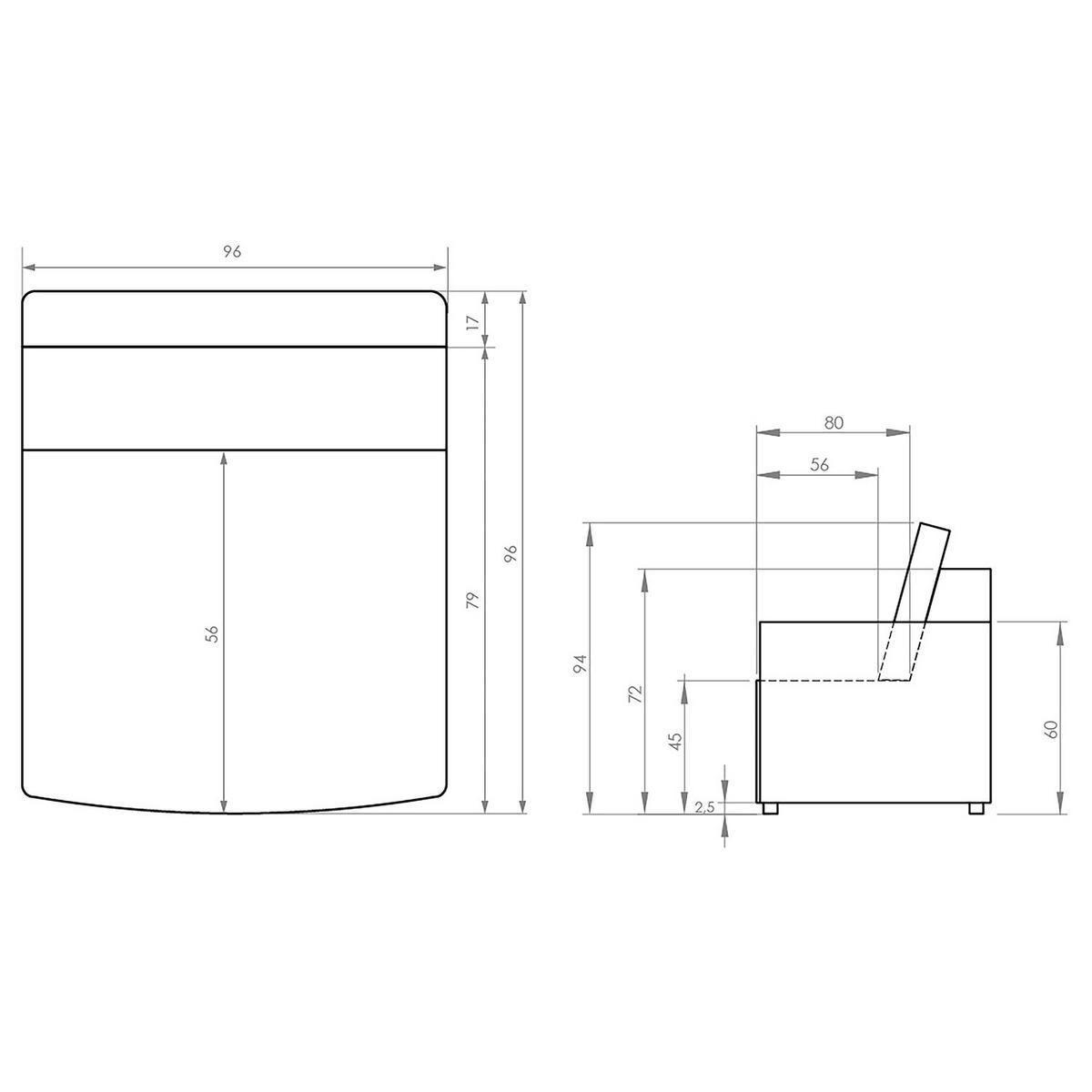 SESSEL/MITTELELEMENT - Strukturstoff - Türkis/Beige, Kunststoff/Textil (96/94/96cm) - home24
