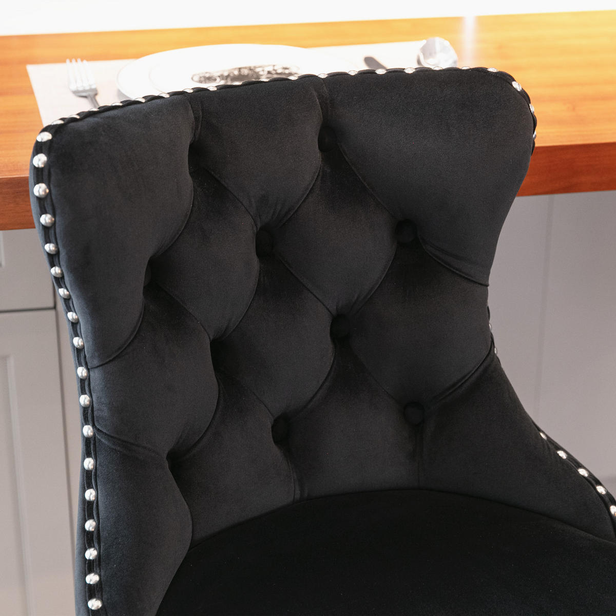 BARHOCKER DE-36328 2er-Set mit 360°-Drehung Schwarz - Schwarz, Metall (46/115/46cm) - ComfortXL