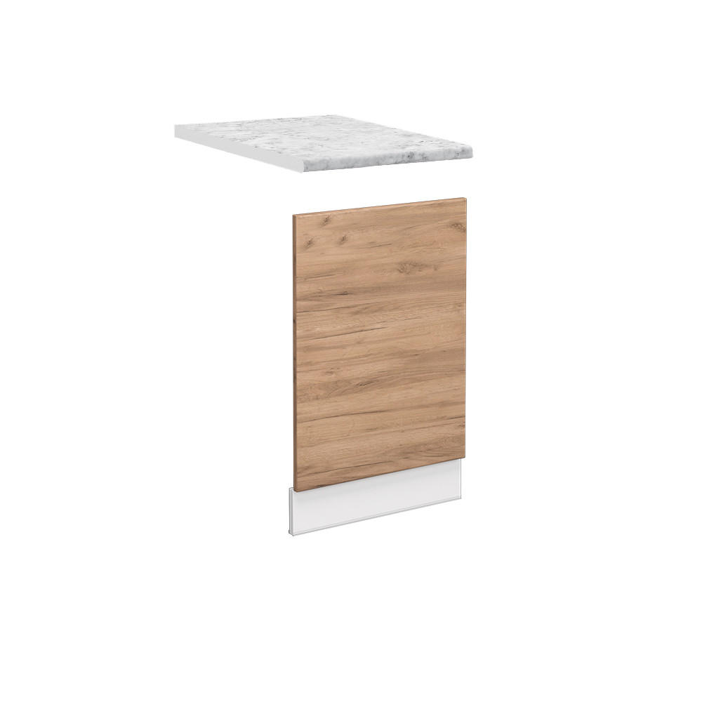 FRONTBLENDE Fame-Line Goldkraft Eiche 45 cm, AP Marmor - Eiche Wotan/Weiß, Holzwerkstoff (45/67.4/1.6cm) - Vicco