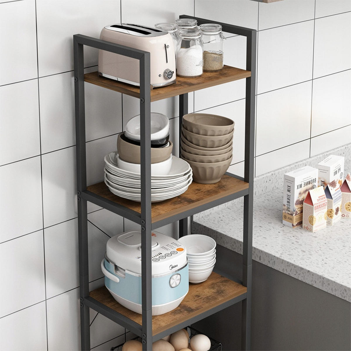 BÜCHERREGAL, braun 40/30/154cm - Braun, Holzwerkstoff (40/154/30cm) - Rebiko