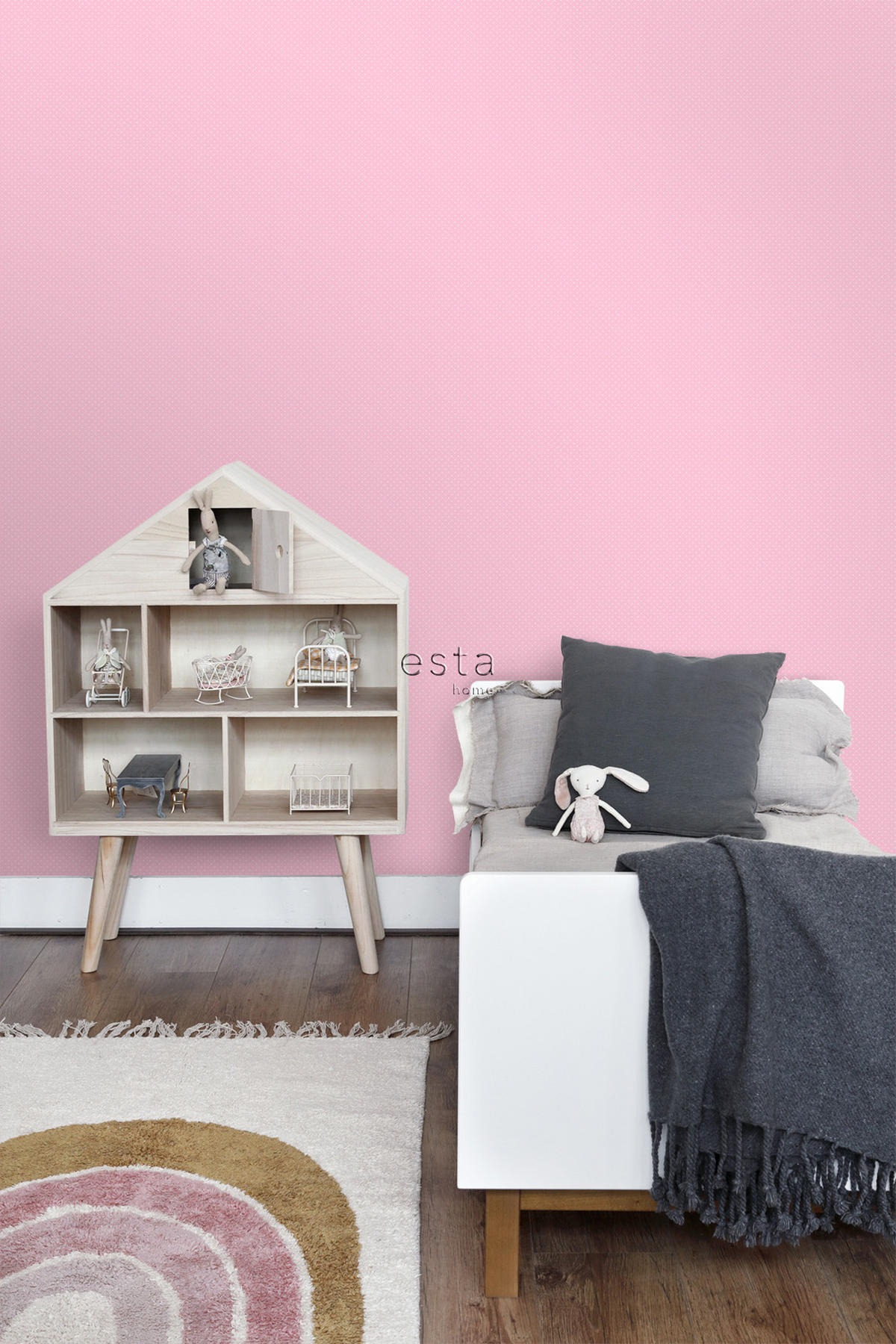 TAPETE feine Punkte 53 cm x 10.05 m - Pink, Papier (53/0.1cm) - ESTAhome