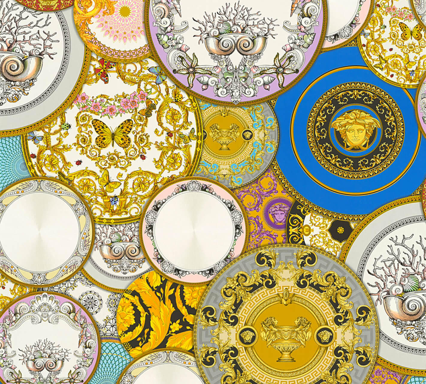 VLIESTAPETE 70/1005 cm - Goldfarben/Multicolor, Kunststoff/Textil (70/1cm) - KUNSTLOFT