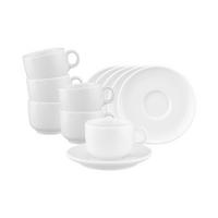 ESPRESSOTASSEN MIT UNTERTASSEN Sento Home weiß 80 ml 6er Set - Weiß, Keramik (0.08L) - Seltmann Weiden