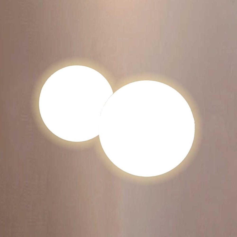 LED-WANDLAMPE Cloud Weiß Ø 40/50cm - Weiß, Metall (80/4.4/80cm) - s.luce