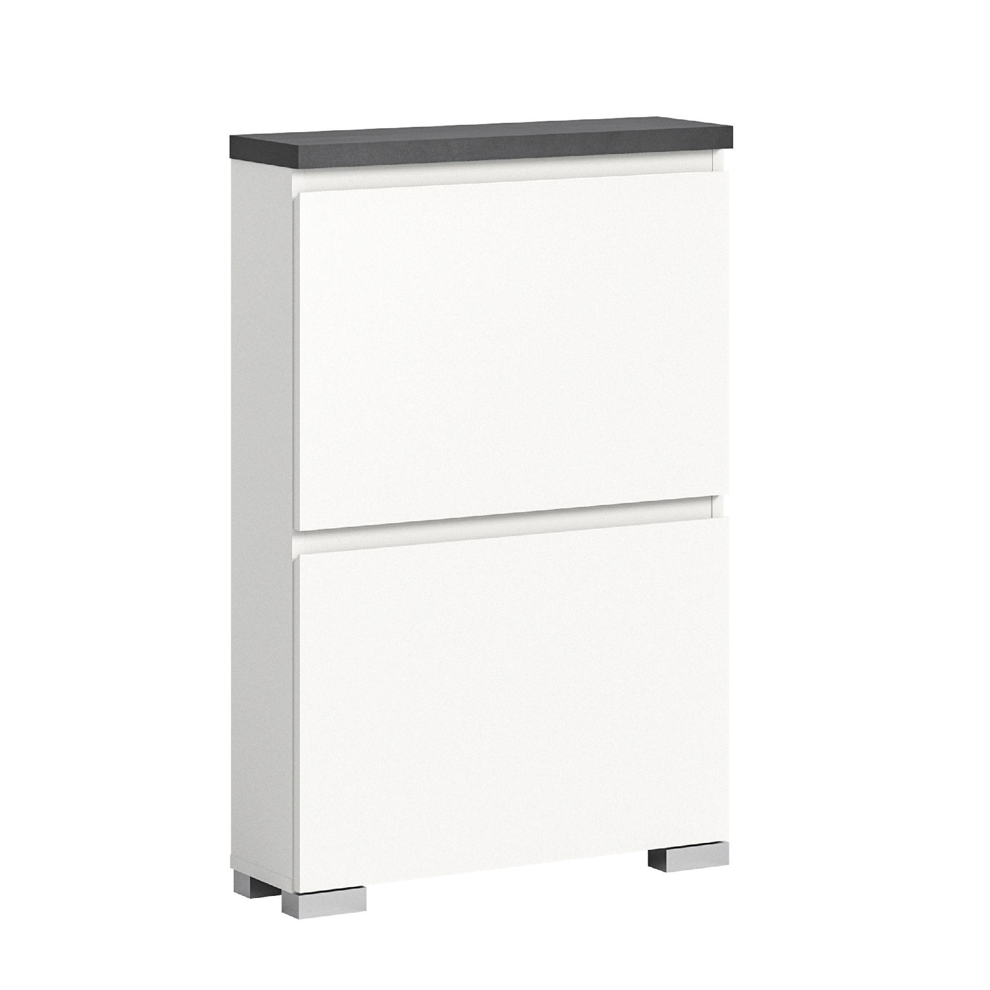 SCHUHSCHRANK Shoelove 18/60/88 cm - Grau, Holzwerkstoff (60/88/18cm) - Xonox